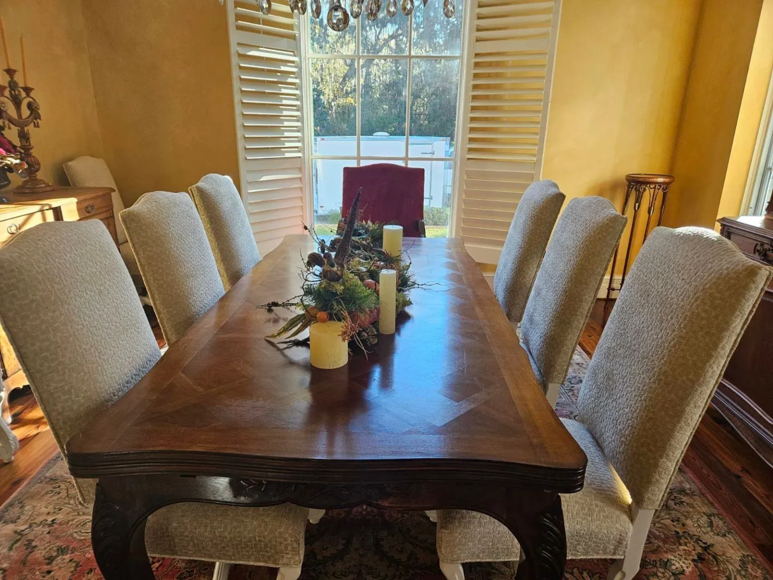 vargas upholstery dining table